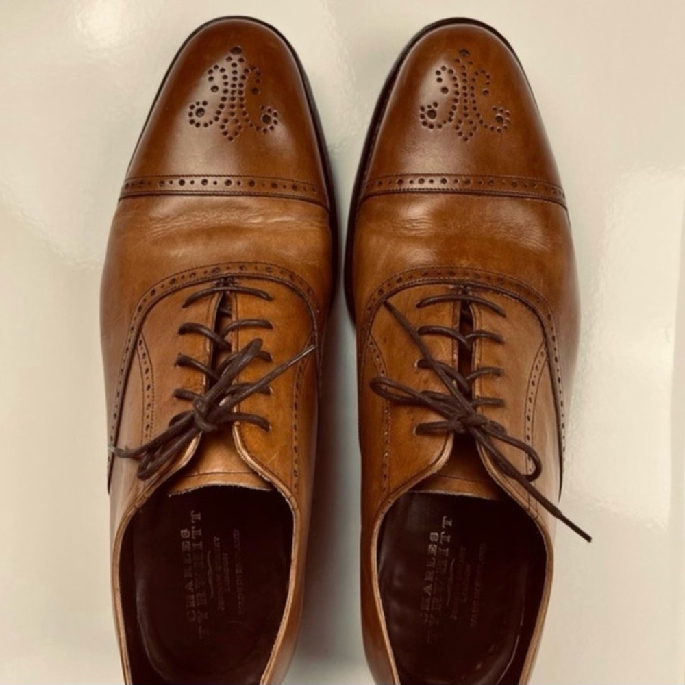 Charles Tyrwhitt Brown Leather Oxfords